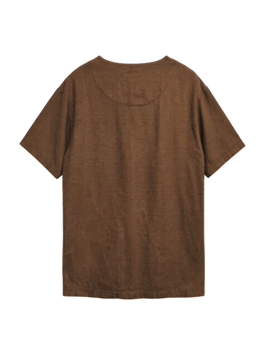 SHIPS: レノクロス オーバーダイ ヘンリーネック Tシャツ