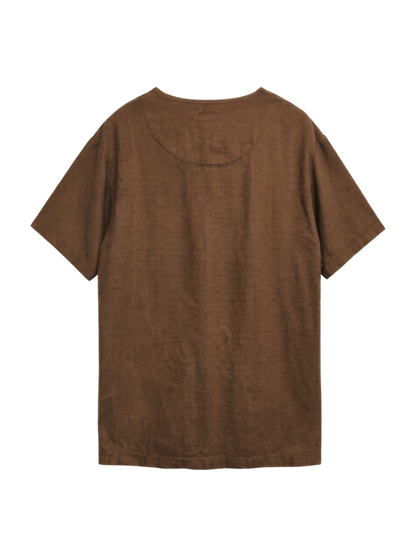 SHIPS: レノクロス オーバーダイ ヘンリーネック Tシャツ