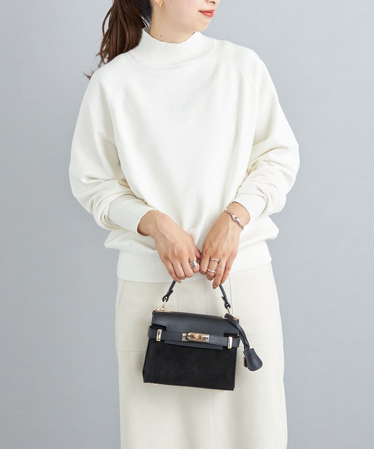 〈手洗い可能〉オーガニックコットンシルクプルオーバー