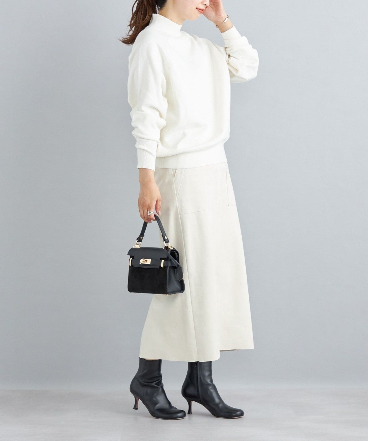 〈手洗い可能〉オーガニックコットンシルクプルオーバー