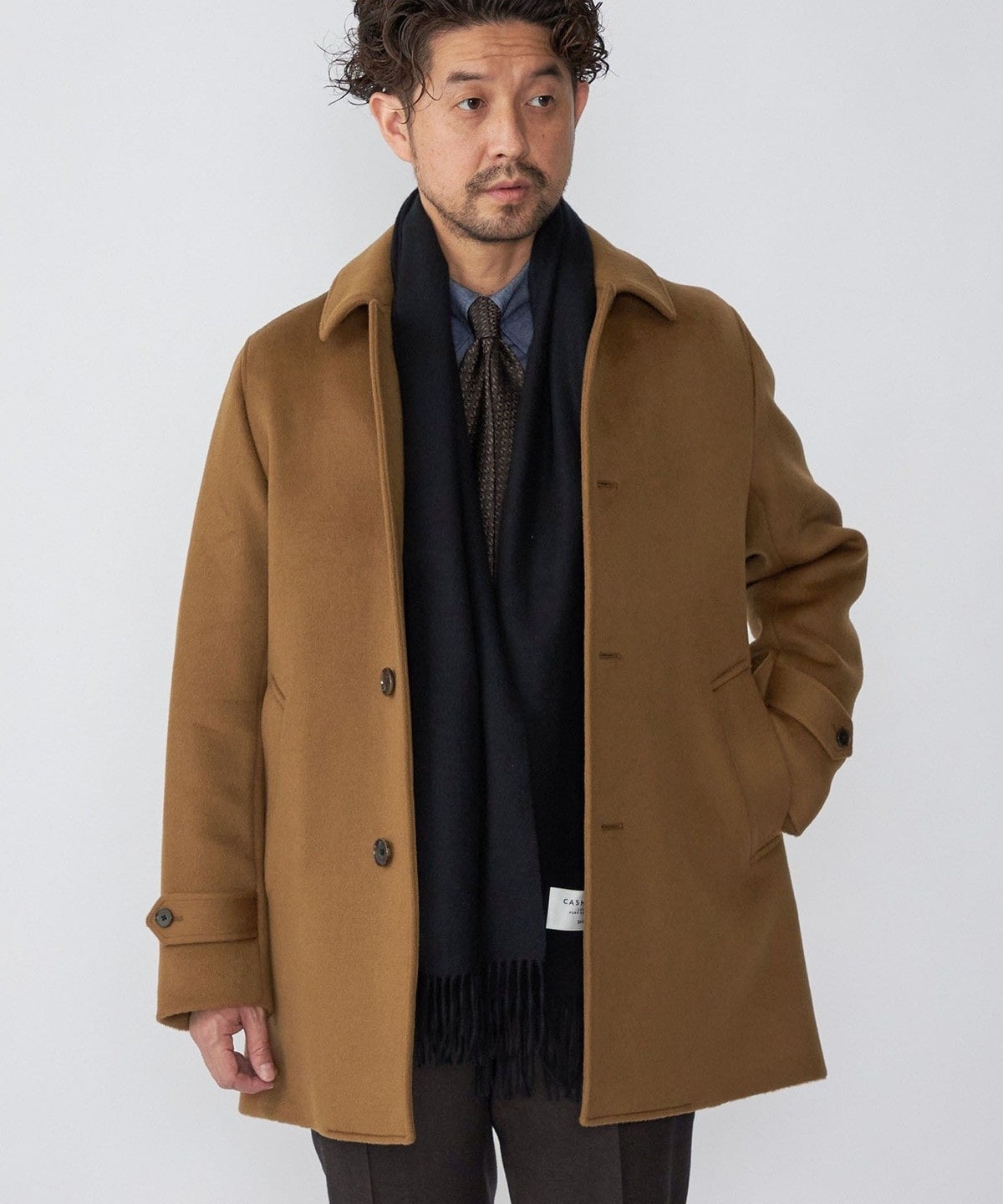 SHIPS: メリノウール 無地 ダブルフェイス ショート カーコート