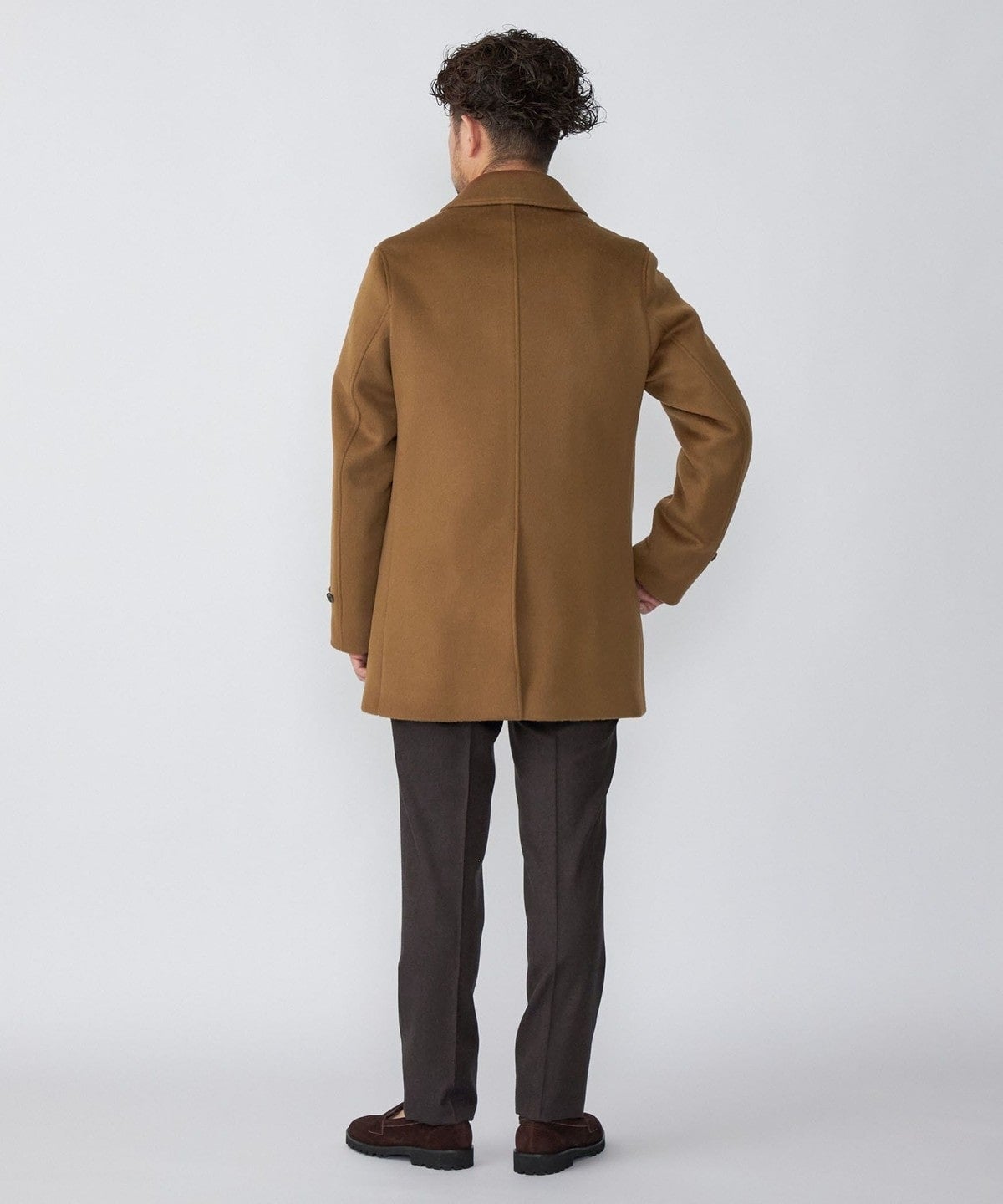 SHIPS: メリノウール 無地 ダブルフェイス ショート カーコート