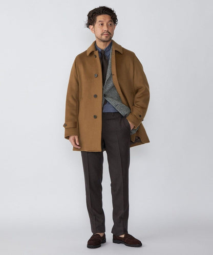 SHIPS: メリノウール 無地 ダブルフェイス ショート カーコート