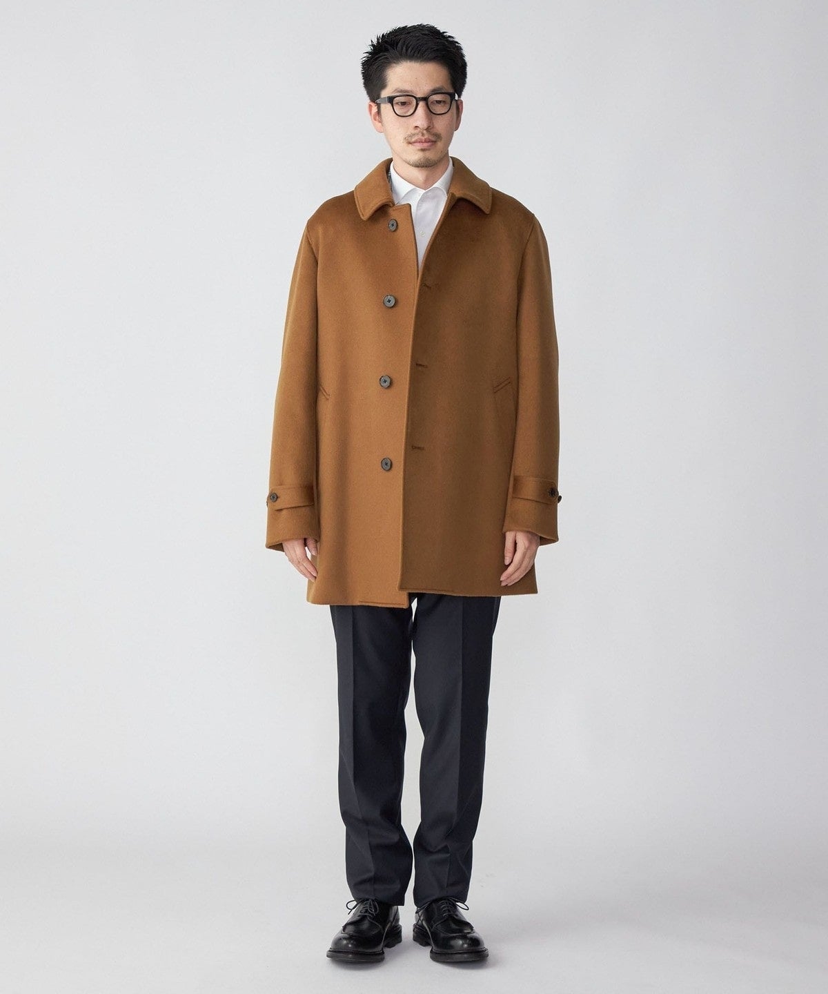 SHIPS: メリノウール 無地 ダブルフェイス ショート カーコート