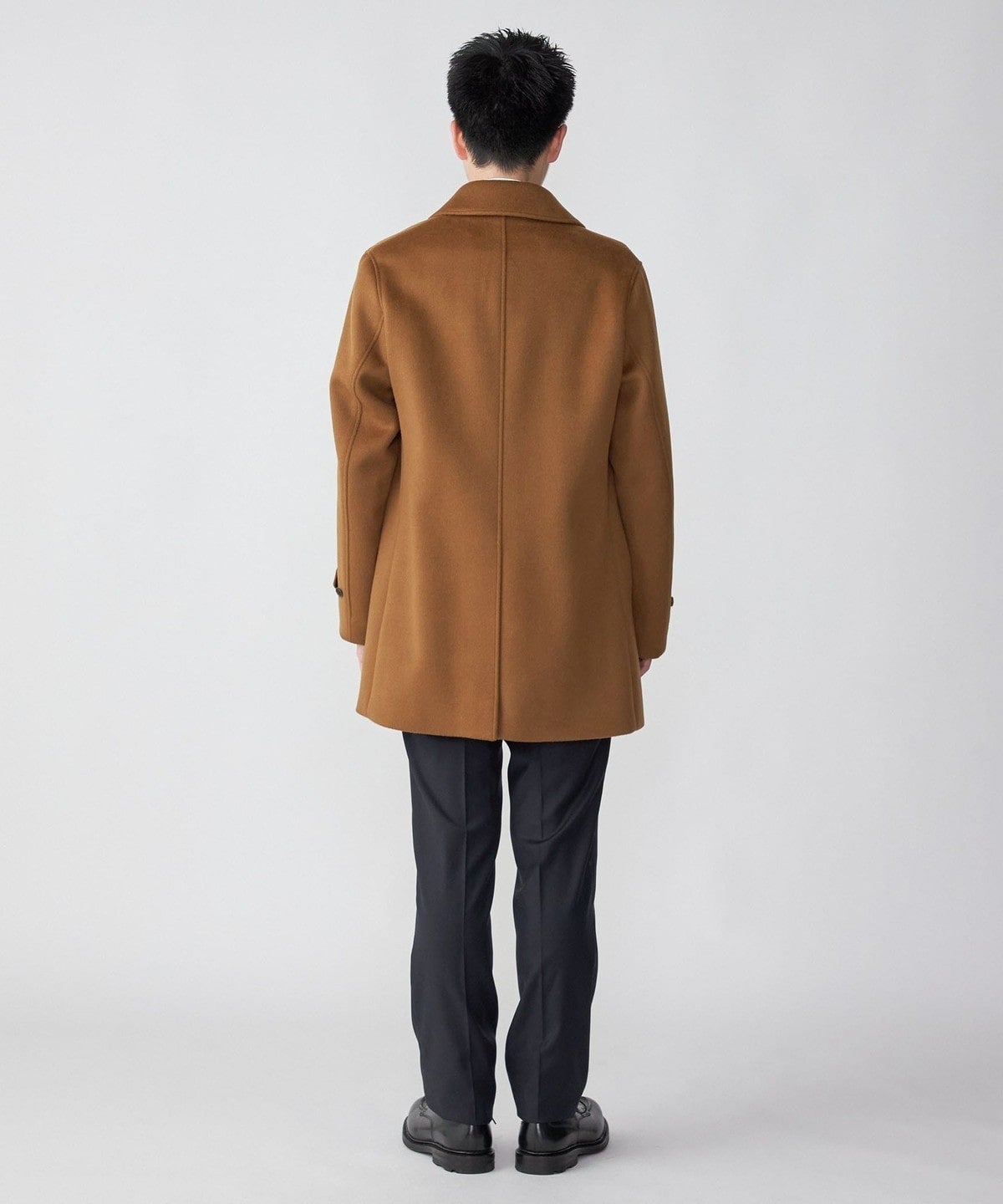 SHIPS: メリノウール 無地 ダブルフェイス ショート カーコート