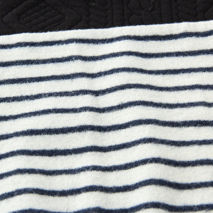 SHIPS JET BLUE:PATCHWORK L/S CREW