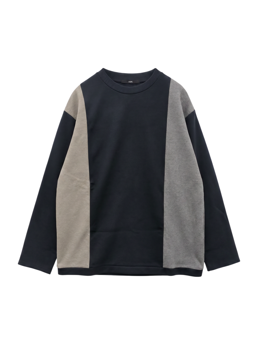 SHIPS: パネル アシンメトリー ポンチ ロングスリーブ カットソー (ロンT) 21SS