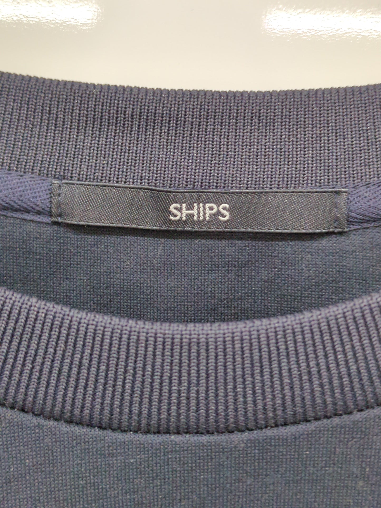 SHIPS: パネル アシンメトリー ポンチ ロングスリーブ カットソー (ロンT) 21SS