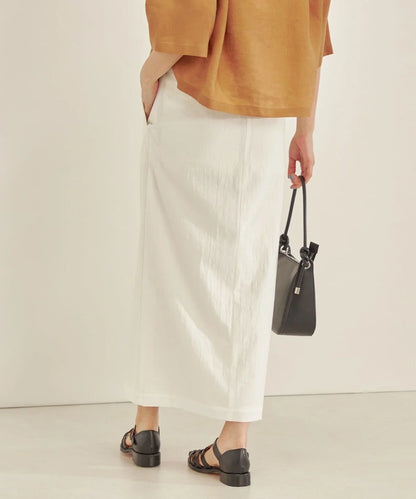 〈手洗い可能〉強撚 ストレッチ ペンシル スカート