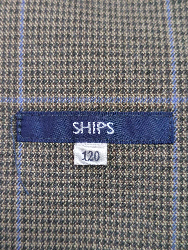 SHIPS KIDS:100〜130cm / チェック タック パンツ