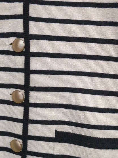 〈手洗い可能〉 ミラノリブ ゴールド ボタン ニット ジャケット 24SS