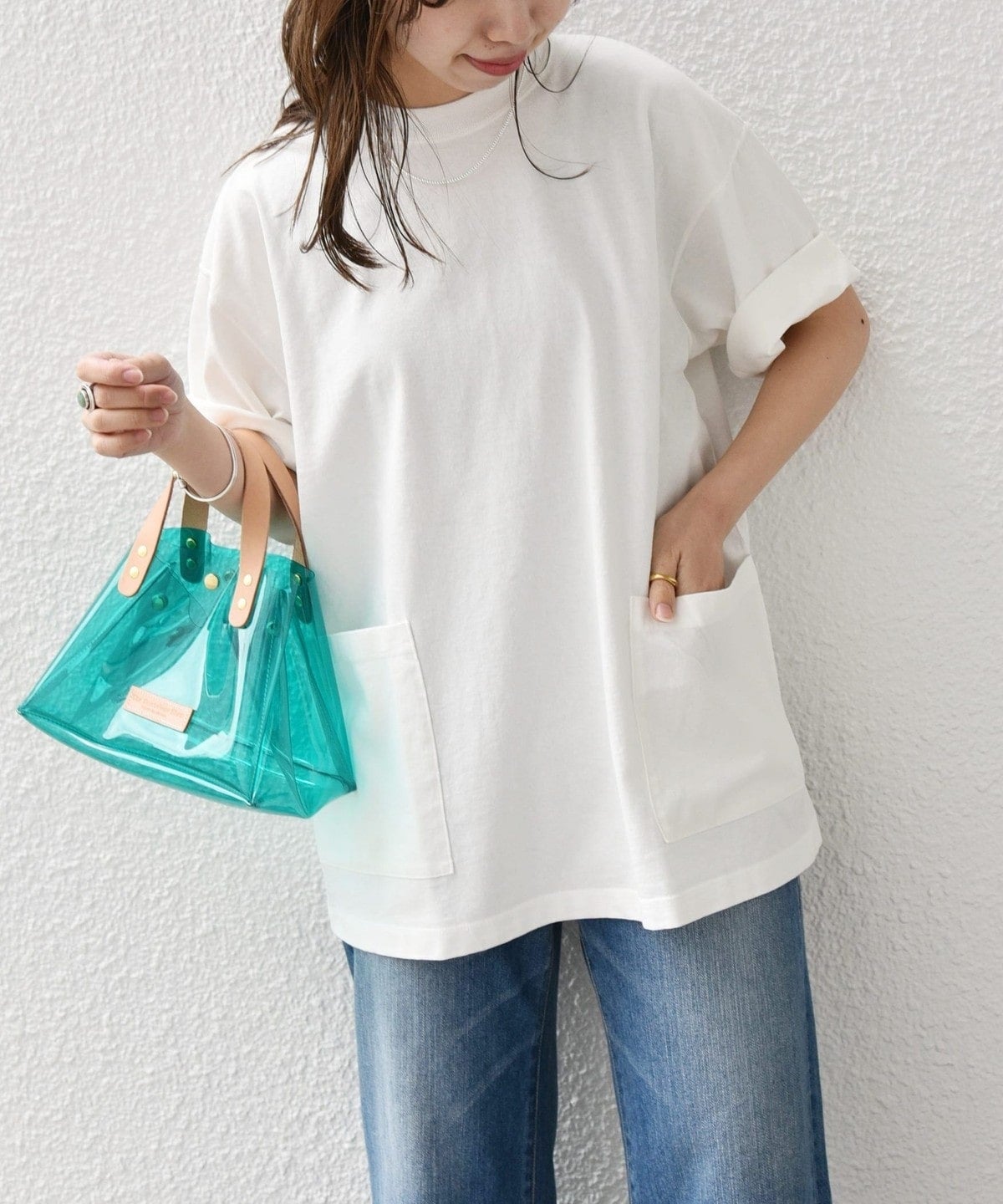 SHIPS any: "COTTON USA" 6oz オーバーサイズ キャンプポケット Tシャツ
