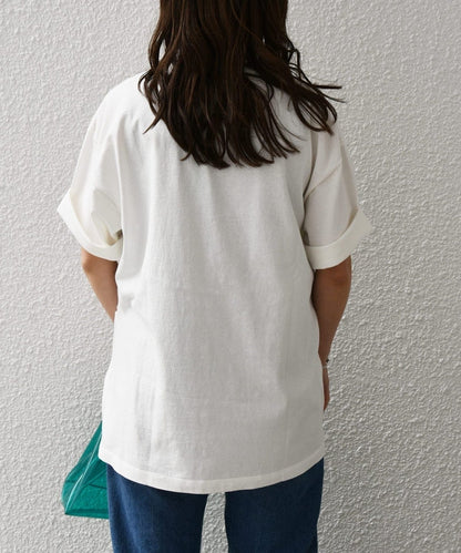 SHIPS any: "COTTON USA" 6oz オーバーサイズ キャンプポケット Tシャツ