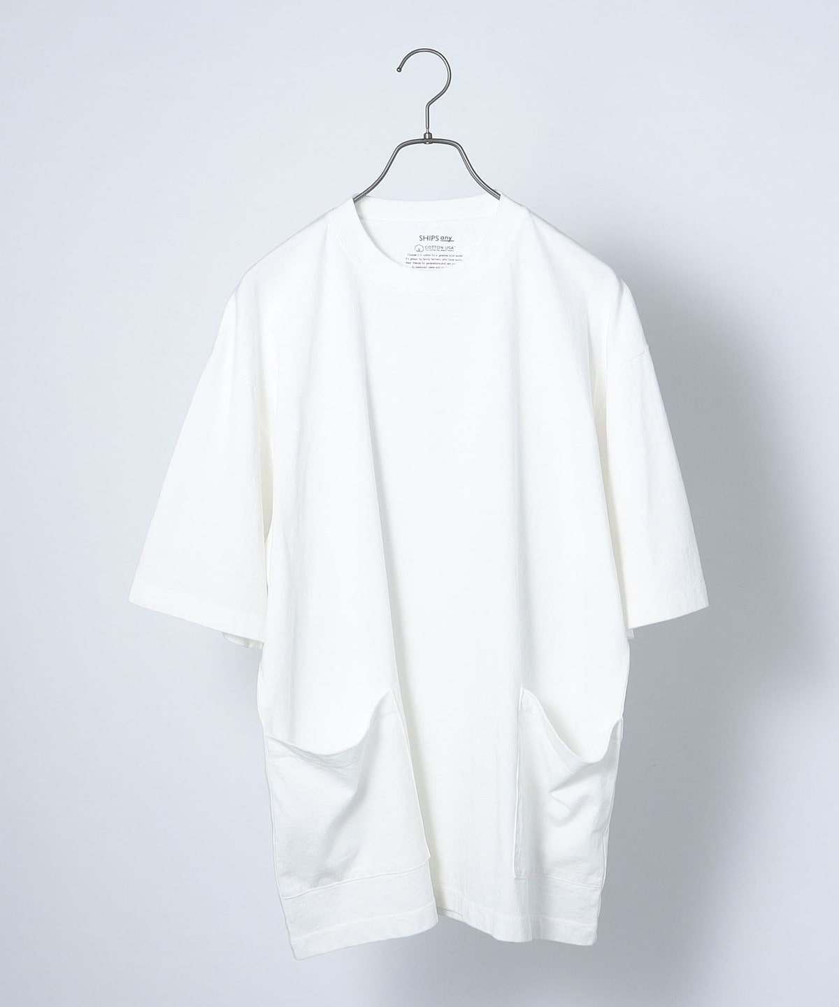 SHIPS any: "COTTON USA" 6oz オーバーサイズ キャンプポケット Tシャツ