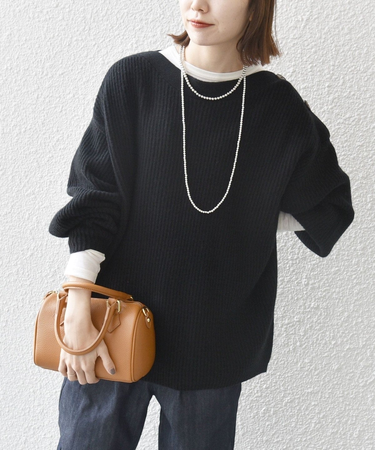 SHIPS any: AQUA カシミヤ ミックス ボートネック ニット プルオーバー