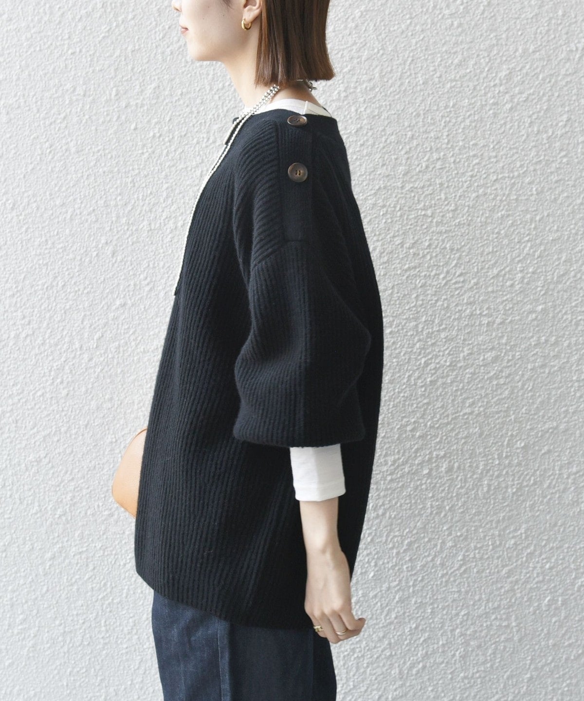 SHIPS any: AQUA カシミヤ ミックス ボートネック ニット プルオーバー
