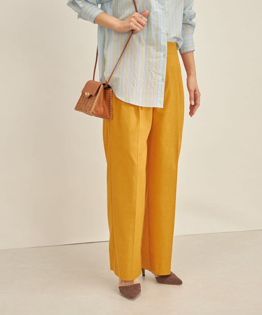 〈手洗い可能〉ドライ オックス ウエスト タック パンツ