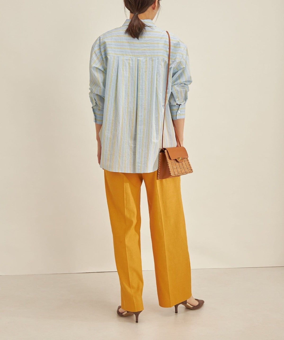 〈手洗い可能〉ドライ オックス ウエスト タック パンツ