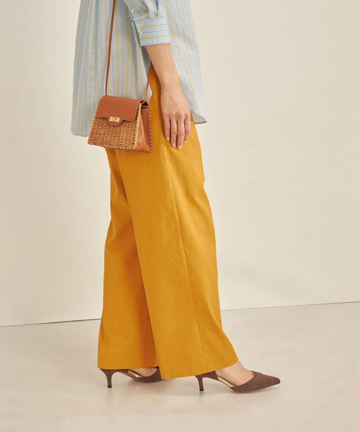 〈手洗い可能〉ドライ オックス ウエスト タック パンツ