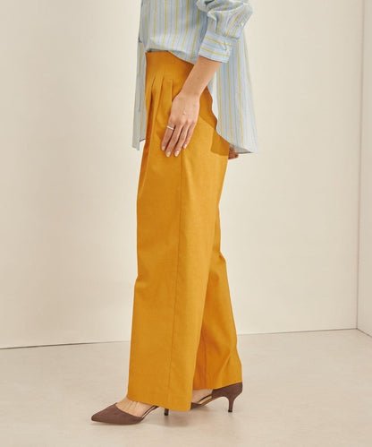 〈手洗い可能〉ドライ オックス ウエスト タック パンツ