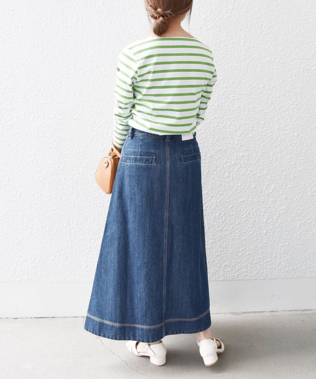 SHIPS any:〈ウォッシャブル〉カーゴ ミディ デニム スカート［SHIPS any DENIM］