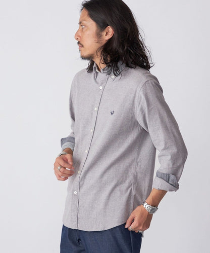 【WEB限定】SHIPS: MADE IN JAPAN ワンポイントロゴ 微起毛 ボタンダウンシャツ