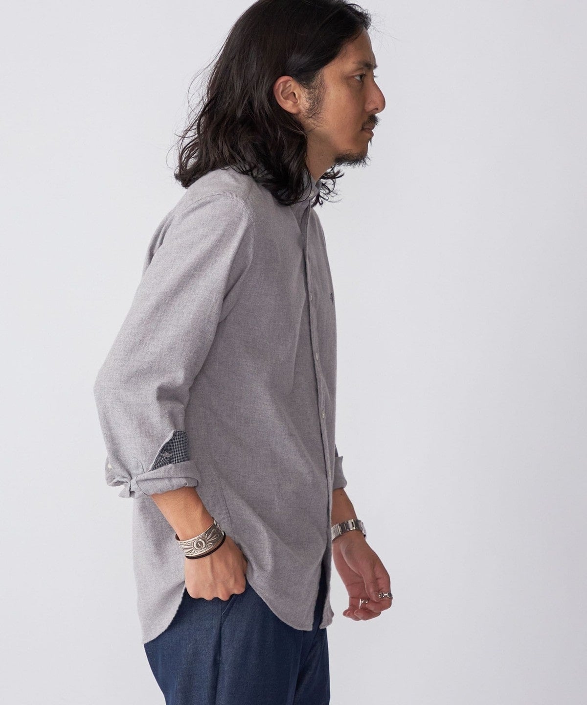 【WEB限定】SHIPS: MADE IN JAPAN ワンポイントロゴ 微起毛 ボタンダウンシャツ
