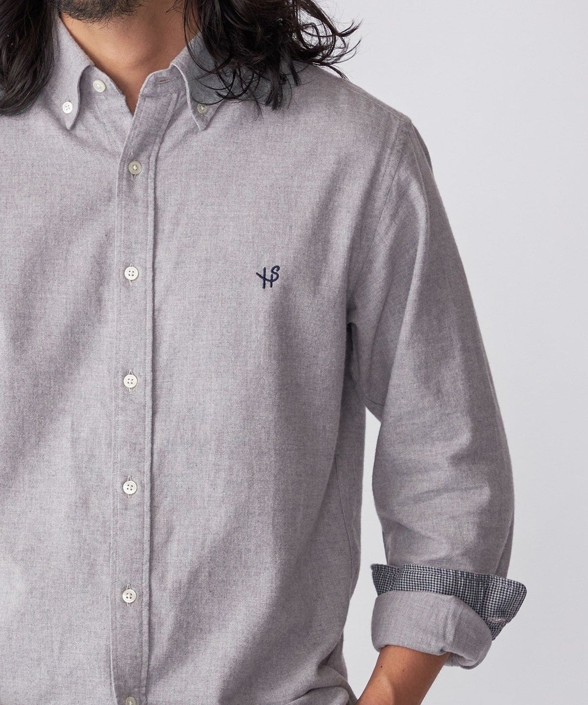 【WEB限定】SHIPS: MADE IN JAPAN ワンポイントロゴ 微起毛 ボタンダウンシャツ