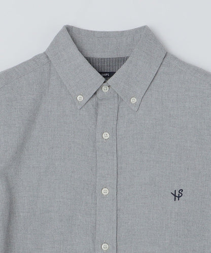 【WEB限定】SHIPS: MADE IN JAPAN ワンポイントロゴ 微起毛 ボタンダウンシャツ