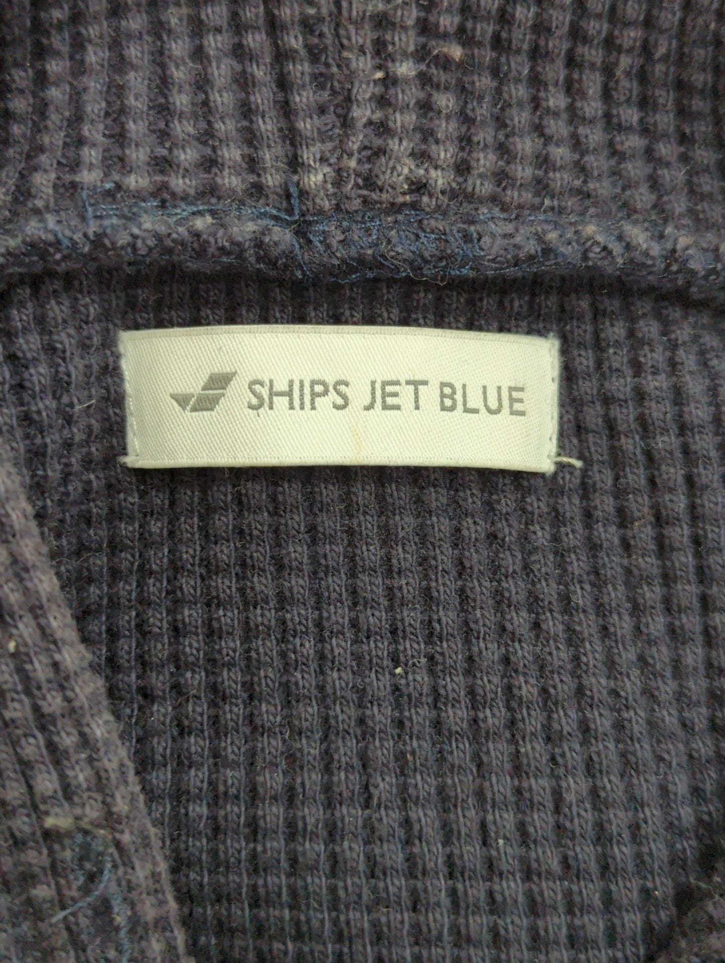 SHIPS JET BLUE: ヘビーワッフル プルオーバーパーカー