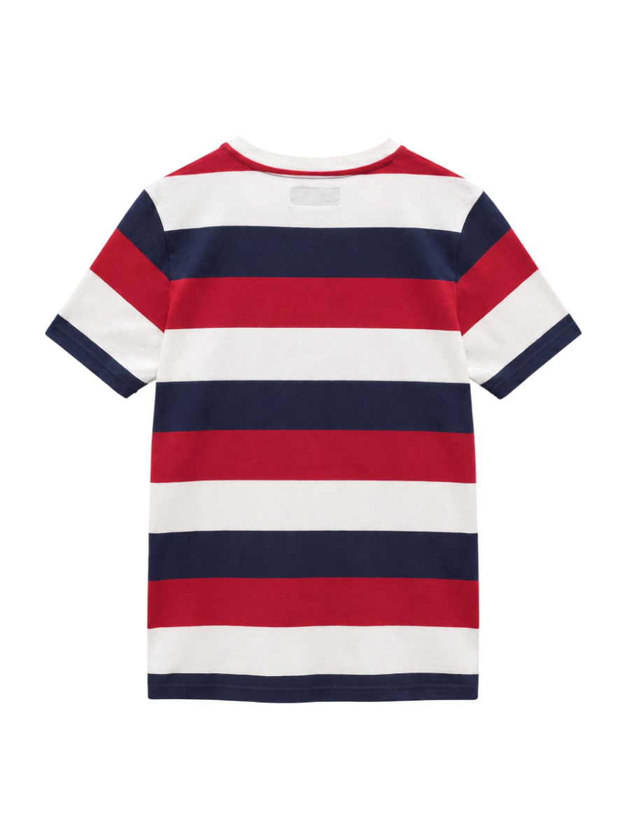 SHIPS JET BLUE:BORDER CREW NECK S/S T