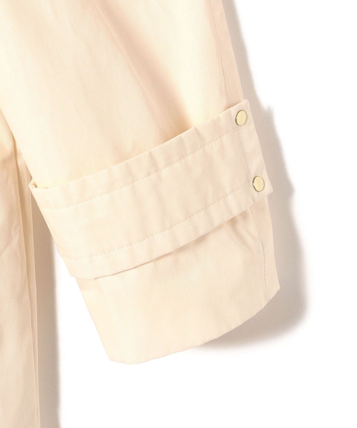 〈撥水加工/手洗い可能〉綿 ナイロン ギャバ ノーカラー ミディ コート 24SS