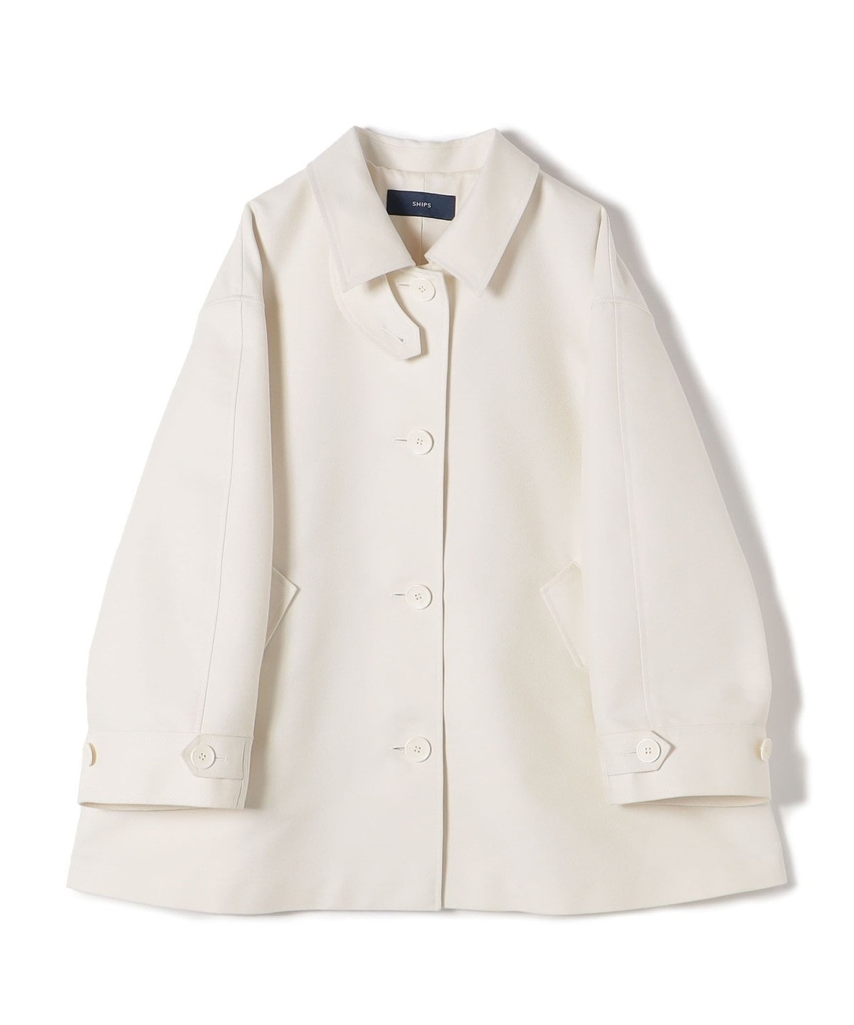 T/C ツイル ステンカラー ショート コート