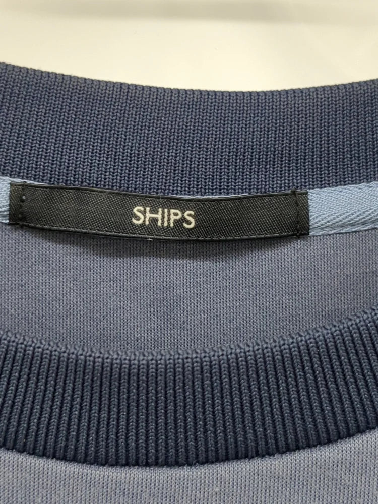 SHIPS: パネル アシンメトリー ポンチ ロングスリーブ カットソー (ロンT) 21SS