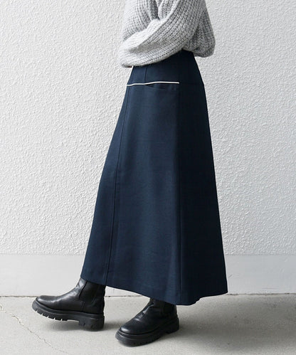 SHIPS any:〈洗濯機可能〉WARM パイピング Aライン スカート