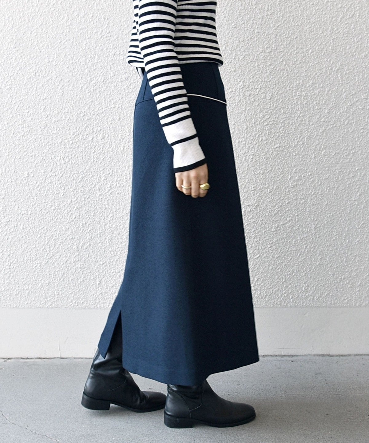 SHIPS any:〈洗濯機可能〉WARM パイピング Aライン スカート