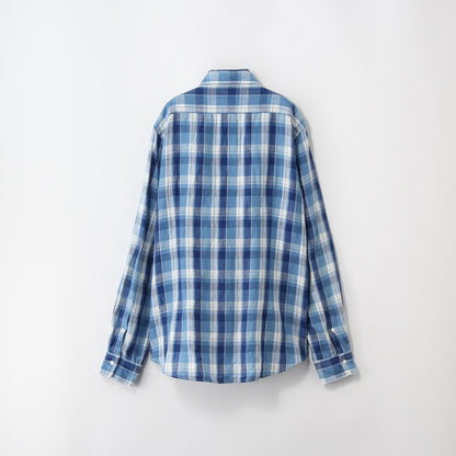 SHIPS:NARROW C/R INDIGO L/S