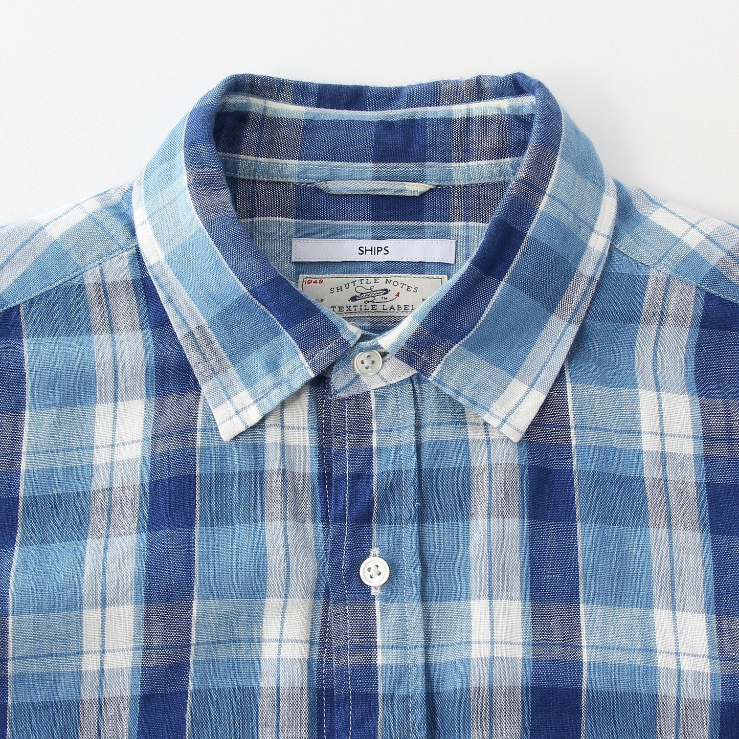 SHIPS:NARROW C/R INDIGO L/S