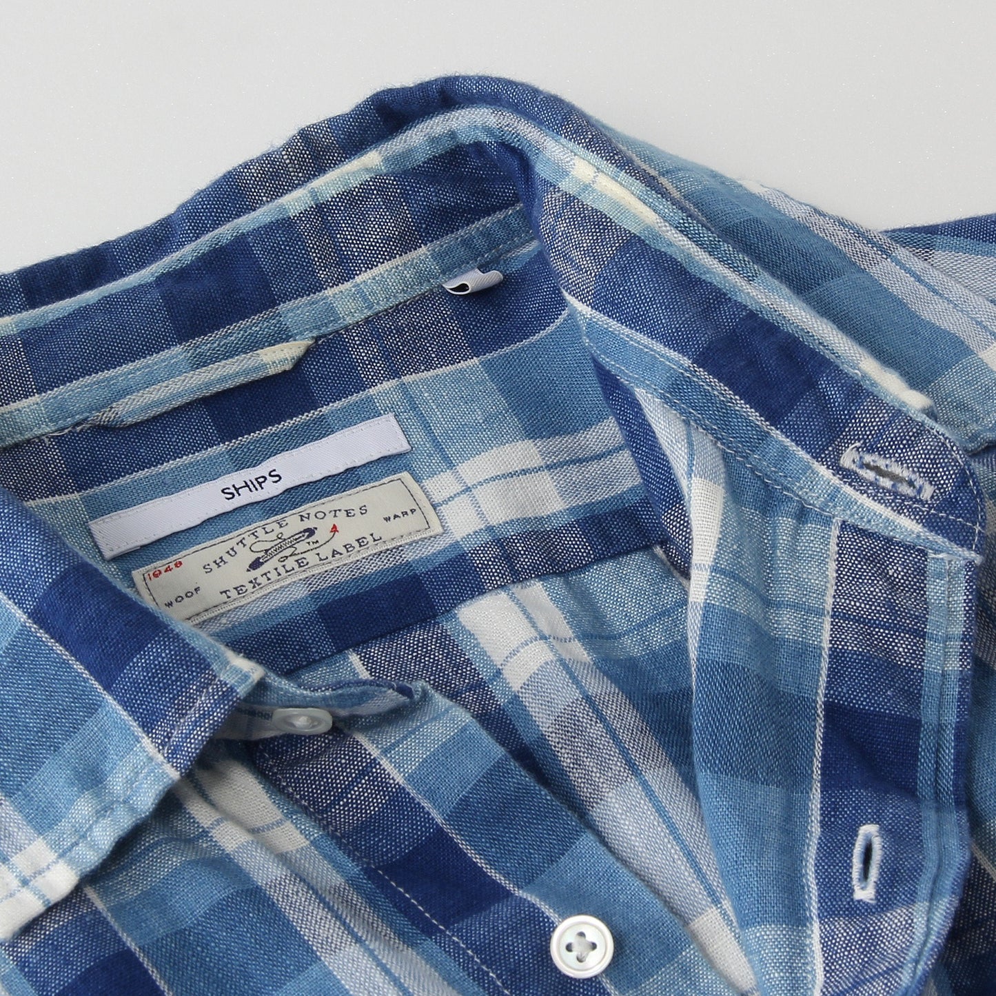 SHIPS:NARROW C/R INDIGO L/S