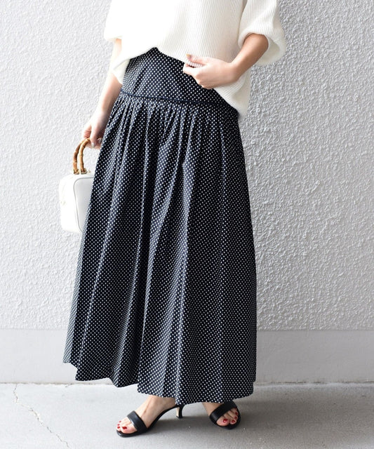 【SHIPS別注】BENCH MARKING SHIRT:〈洗濯機可能〉ドットスカート