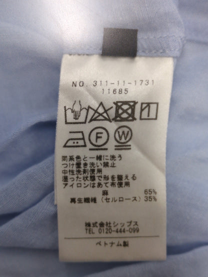 〈手洗い可能〉サフィランリネンビッグシャツ