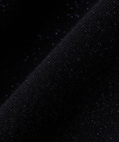 SHIPS Primary Navy Label:〈手洗い可能〉VICTORIA ラメ クルーネック