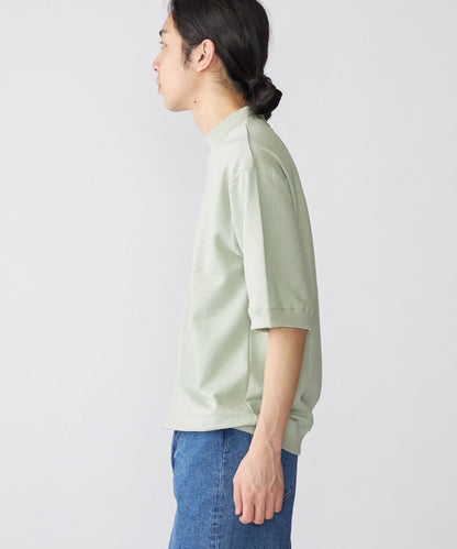 【SHIPS別注】THYARD: スーピマコットン インレー モックネック Tシャツ