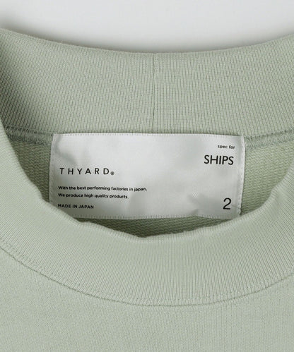 【SHIPS別注】THYARD: スーピマコットン インレー モックネック Tシャツ