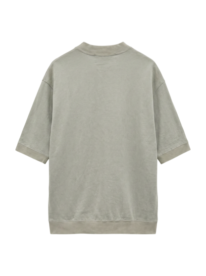 【SHIPS別注】THYARD: スーピマコットン インレー モックネック Tシャツ