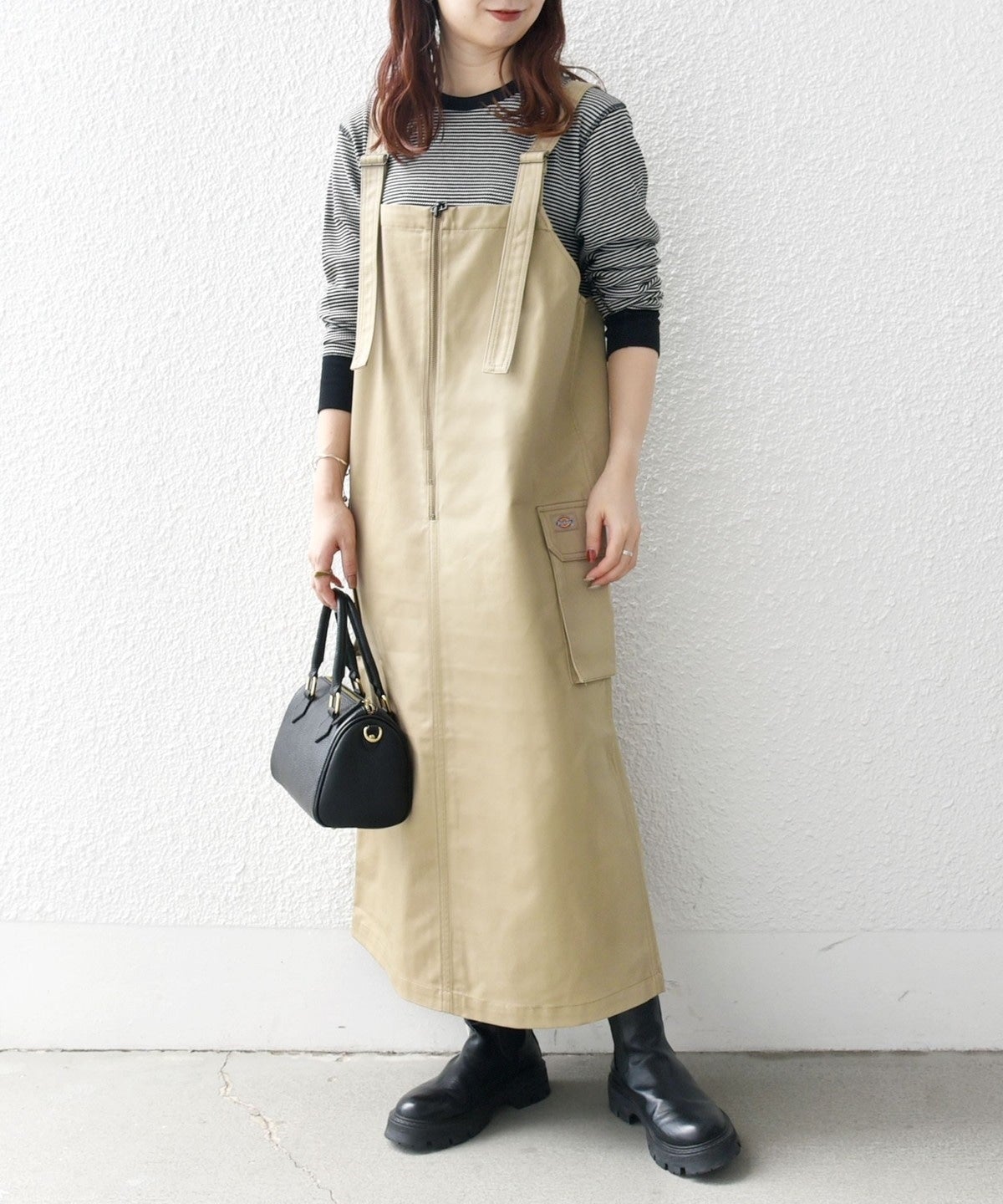 Dickies:〈洗濯機可能〉フロント ファスナー ジャンパー スカート
