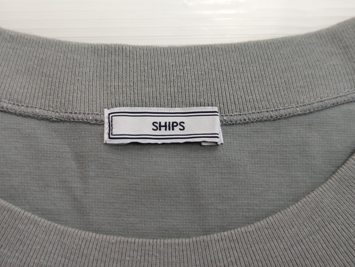 SHIPS: クルーネック ハイゲージ ダンボールニットTシャツ ライト