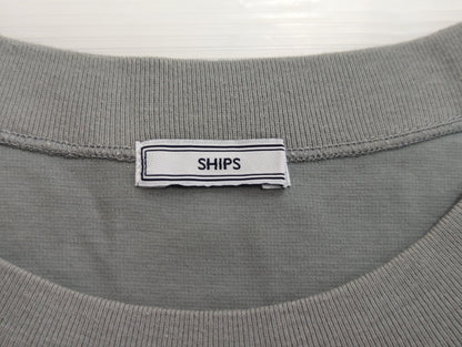 SHIPS: クルーネック ハイゲージ ダンボールニットTシャツ ライト
