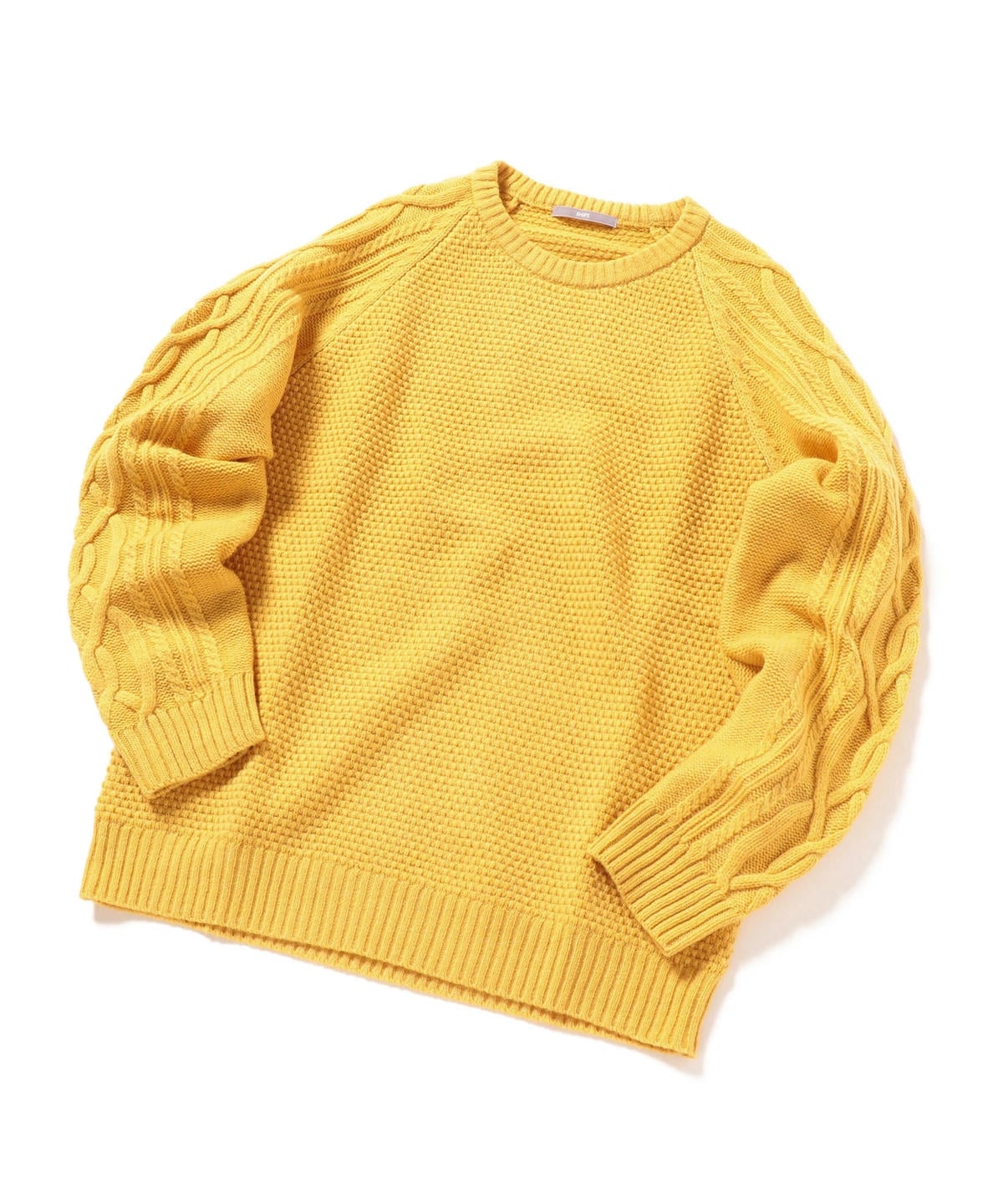 SU: ケーブル/MOSS STITCH クルーネック ニット