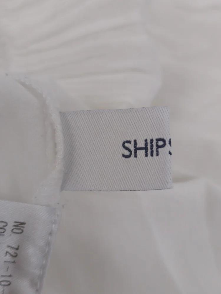 SHIPS any:〈洗濯機可能〉フラワー モチーフ ペプラム ギャザー シャツ ブラウス